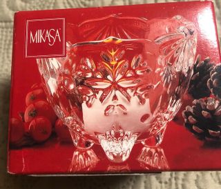Mikasa Crystal Snowflake Candle Holder With Votive Candle
