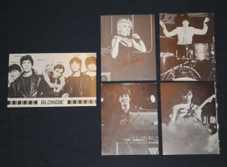 Blondie 5 Postcard Set Debbie Harry Clem Burke Destri Chris Stein 1979 Fan Club