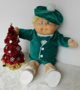 Vintage Cabbage Patch Kids Doll Boy Blond Hair Blue Eyes All