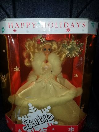 1989 Happy Holidays Barbie Special Edition With Snowflake Ornament