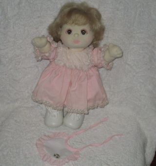 Vintage My Child Girl Doll Mattel 1980s 2 Tone Blonde Hair Brown Eyes