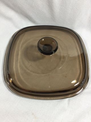 Corning Vision Ware Amber Glass A - 9 - C Replacement Lid For 2 - 3 Qt Casserole
