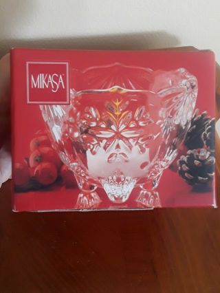 Mikasa Crystal Snowflake Candle Holder With Votive Candle