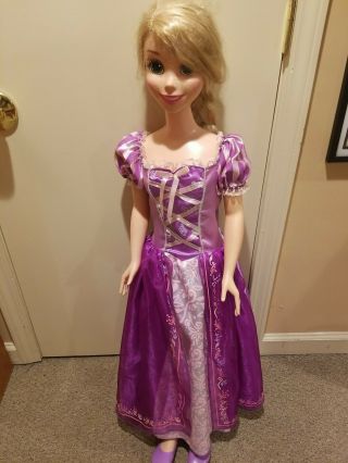 Disney Princess My Size Tangled Rapunzel Big 38 " Doll W/ Purple Dress 3 Ft Tall