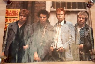 Sex Pistols Vintage Poster W/sid Vicious Rare 1985 Johnny Rotten