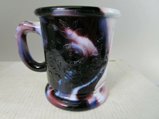 Slag Glass Purple And White Cup (926)