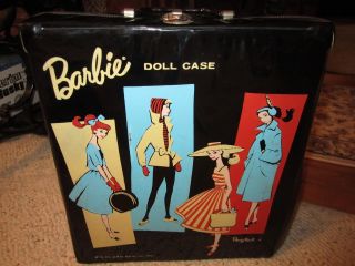 1961 Black Vinyl Barbie Doll Case