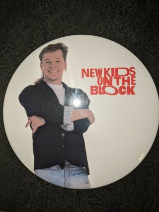 Vintage Kids On The Block Donnie Wahlberg 1989 Button - Up 6” Pin Or Standup