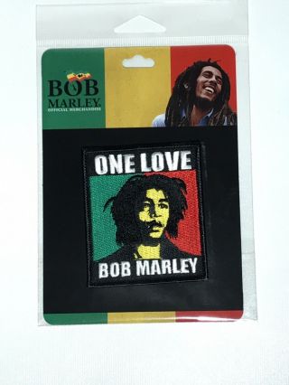 Bob Marley One Love Embroidered Patch Official Zion Rootswear Merchandise