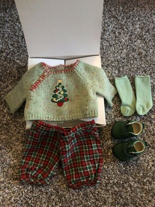 American Girl Bitty Twins Boy Doll Festive Plaid Christmas Sweater Outfits