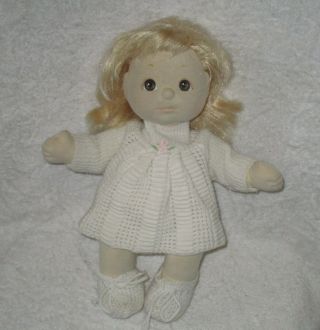Vintage My Child Girl Doll Mattel 1980s Blonde Hair Brown Eyes