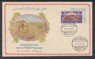 Egypt,  1950 Inauguration Of Fouad Desert Institute Fdc - Scarce