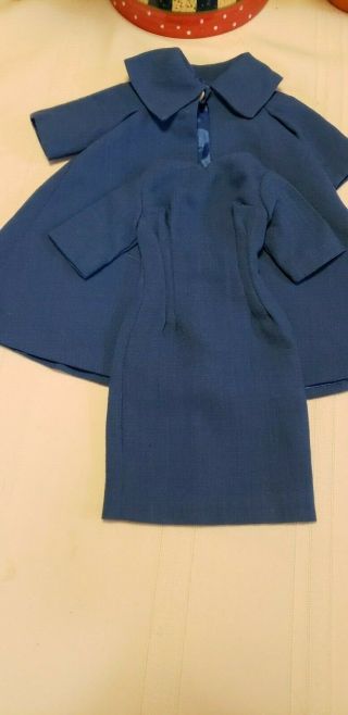 Vintage Blue Dress With Matching Jacket.  Fits 19 " - 20 " Madame Alexander Dolls
