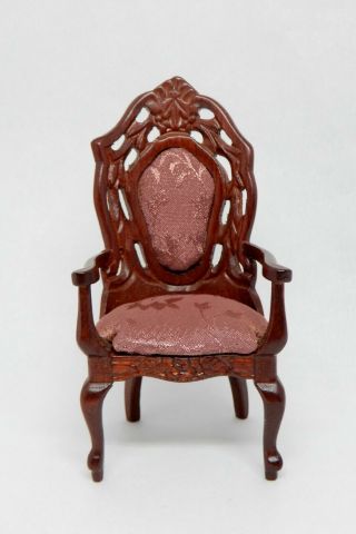Vintage Antique Victorian Bespaq Parlor Arm Chair Dollhouse Miniature 1:12