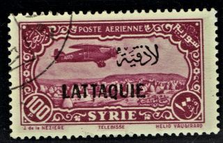 Latakia Scott C11 One Hundred Piasters 1931 - 1933 Issue Airmail Stamp
