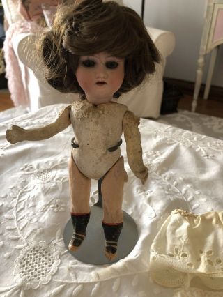 Adorable Antique Bisque Head German Doll Composition Body