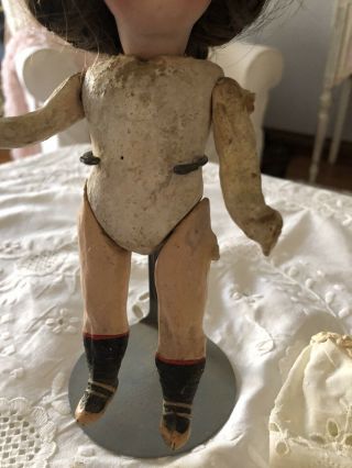 Adorable Antique Bisque Head German Doll Composition Body 2