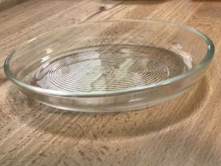 Vintage Small Oval Ribbed Glasbake Clear Glass Baking Dish 557 Made In Usa