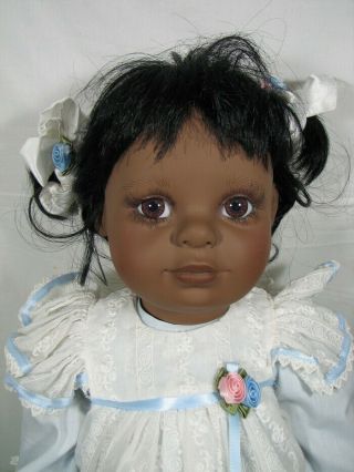 Virginia Ehrlich Turner Unknown African American Aa Doll 25 " Tall Cloth Vinyl