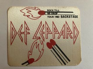 Rare Reprint Backstage Pass Def Leppard 1983 Heavy Metal Glam Rock Nwobhm Punk