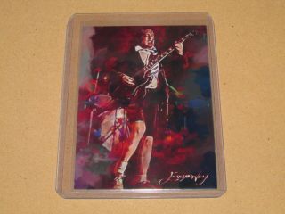 2019 Angus Young Ac/dc Sketch Card Limited 12/50 Signed By Edward Vela