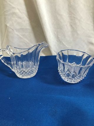 Vintage Waterford Crystal Creamer And Open Sugar Bowl Mini