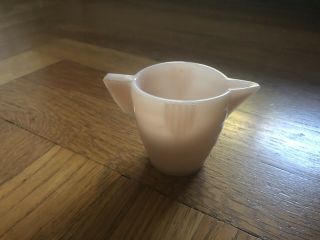 Vintage Children’s Toy Akro Agate Teapot Pink Slag Glass Adorable Miniature Vase