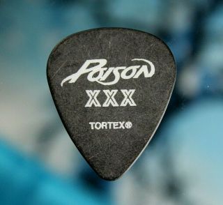 Poison // Cc Deville 30th Anniversary Tour Guitar Pick // Black/white Xxx