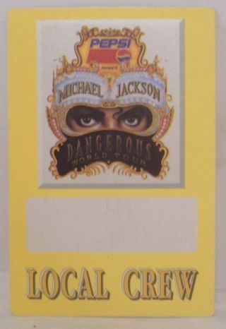 Michael Jackson - Cloth Concert Tour Backstage Pass