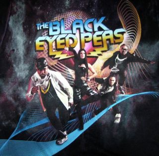 Black Eyed Peas 2010 World Tour Concert Cotton Tultex T - Shirt Adult M