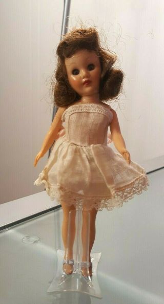 Vintage 8 " Sandra Sue Richwood Brunette High Heel Doll W Lingerie Undergarments