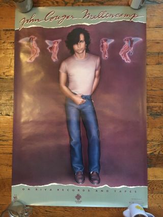 Rare Vintage John Cougar Mellencamp 1983 Uh Huh Promo Poster Rock
