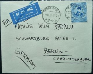 Egypt 11 Mar 1934 Airmail Postal Cover From Port Said To Berlin,  Germany