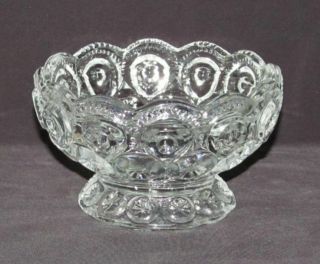 Le Smith Glass Co.  Moon And Star Crystal Round Footed Fairy Lamp Base
