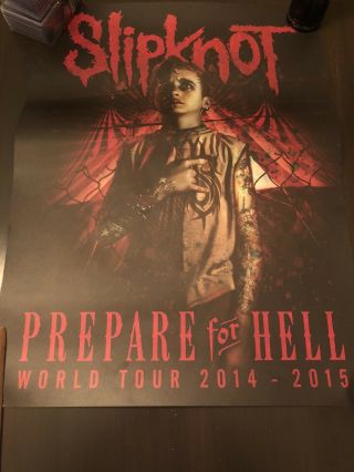 Slipknot Concert Poster “prepare For Hell Tour” 2015