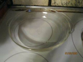 Vintage Fire King Anchor Hocking Clear Glass Tab Handle Pie Plate 461 - 9 "