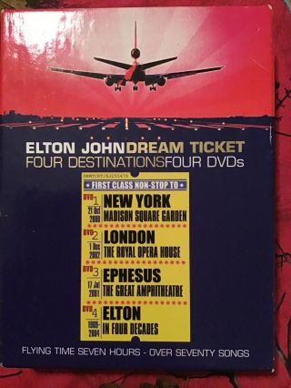 Elton John Dream Ticket Dvd - 4 Destinations Box Set