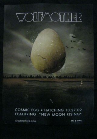 Wolfmother 2009 Cosmic Egg In Store Promotional Poster Ex,