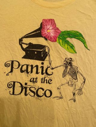 VINTAGE Panic at the Disco Ape Skeleton Shirt Girls - L.  Brendon Urie Ryan Ross 3