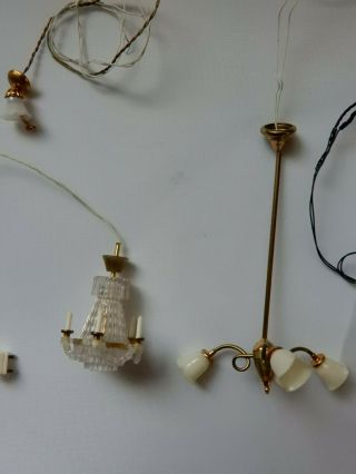 Dollhouse miniature led ceiling light set by Housework Ltd. 2