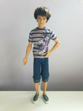 Ken Fashionistas Doll Articulated Brunette Brown Rooted Hair