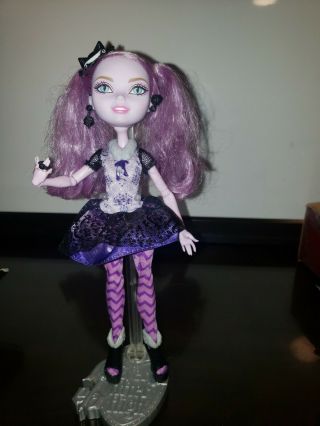 Ever After High Doll - Kitty Cheshire - Daughter Of The Cheshire Cat - With Stand