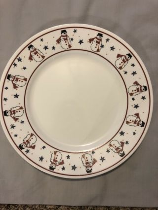 Corelle Frosty The Snowman Dinner Plate White Made In Usa