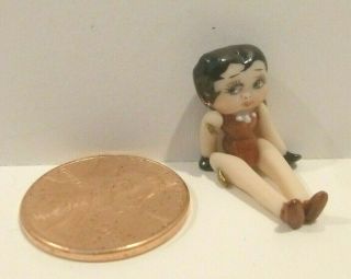Dollhouse Miniature Tiny Porcelain Jointed Doll Just 1 " Tall