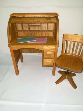 American Girl Kit Kittredge Roll Top Desk & Chair Retired 2018
