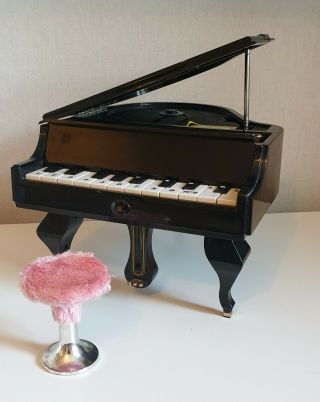 Sindy/Barbie dolls house size Grand Piano and stool CD/ Radio,  No doll (CD tlc) 2