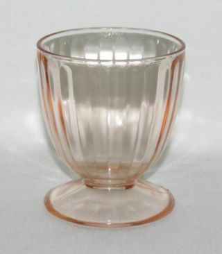 Depression Glass Pink Paneled Footed Large Egg Cup