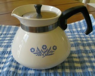 Vintage Corelle Cornflower 6 Cup Teapot
