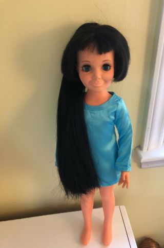1970 Ideal Tressy Crissy Family Doll With Blue Dress