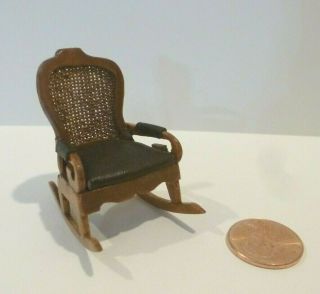 Dollhouse Miniature 1/2 " Scale (1:24) Hand Crafted Rocking Chair